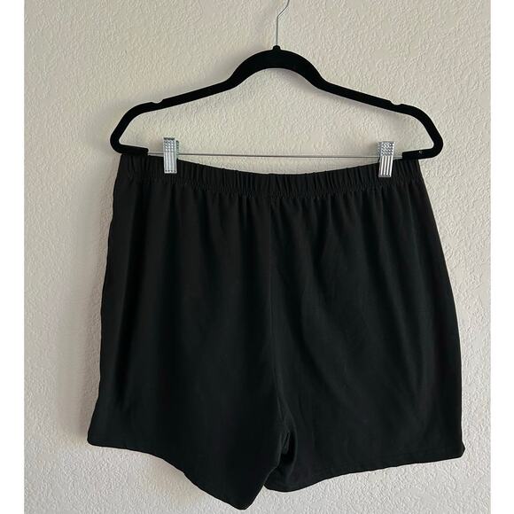 Romwe Powerpuff Girls Cartoon Letter Graphic Biker Black Shorts Plus Size 3XL - Picture 7 of 14